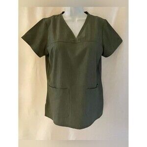 Adar Pro Ultimate Scrub Top Size Medium Heather Green